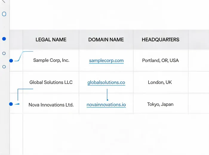 Company identity worksheet