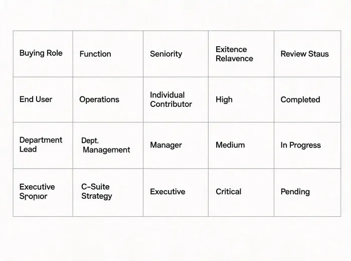 Role relevance matrix