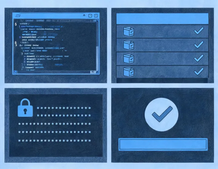 Terminal installation and credential review